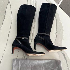Ralph Lauren - Purple Label Black Suede Boots - Size 8.5